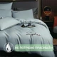 Постельное белье Евро KOLOCO Sophae сатин (40684) Светло-голубой - изображение 1