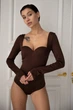 Боди Tales Goddess long L коричневый (kd6046-002) - изображение 3
