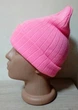 Шапка чулок вязаная шапка унисекс в рубчик One size розовая (BN-rose) - изображение 4