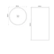 Раковина моноблок MIXXUS PREMIUM ELLIPSE-1101 460х460х855mm з переливом (MP6573) - зображення 3