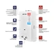 Газовая колонка Mixxus дымоходная 12 л/мин металл белая (616579) - изображение 7