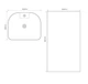 Раковина моноблок MIXXUS PREMIUM DIVERSE-1102 MARBLE 460х380х840mm з отвором під змішувач та переливом (MP6576) - зображення 3