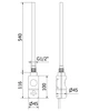 Полотенцесушитель MEXEN URAN 120х50 WHITE 600W электрический - изображение 7