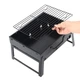 Міні складаний мангал похідний портативний компактний гриль BBQ 43 см маленький розкладний з гратами для барбекю - зображення 10