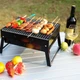 Міні складаний мангал похідний портативний компактний гриль BBQ 43 см маленький розкладний з гратами для барбекю - зображення 14