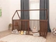 Детский деревянный манеж-кровать домик Монтессори Busy Wood напольная Модель 21 160x90 см Темный - изображение 12
