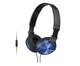 Навушники з мікрофоном Sony MDR-ZX310AP Blue - зображення 1
