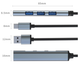 USB-хаб концентратор USB C-809 USB 3.0 Type-C/Type-A на 4 порта: 1 x USB 3.0 3 x USB 2.0 Металл, серебристый (L147) - изображение 4