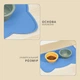 Коврик под миски для котов, кошек и собак, резиновый, антискользящий 44×24 см (голубой) - изображение 2