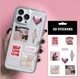 Об'ємні наклейки для телефону набір 3Д стікерів No boyfriend No problem - зображення 1