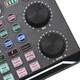 Студийная звуковая карта для стриминга и записи звука Sound F988 аудиоинтерфейс - DJ микшер с поддержкой Bluetooth, 19х12х4.5 см, черный (102648718) - изображение 5
