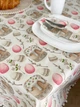 Скатерть водоотталкивающая Delux Textil с кружевом Розовые пасочки 140 х 110 см (368097) - изображение 4