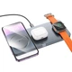 Док-станция Hoco 3в1 Magnetic Wireless Charger для iPhone 17/16/15-12 MagSafe, Apple Watch, AirPods Pro - изображение 6