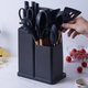 Набір кухонного приладдя 19 предметів Kitchen Set силіконові ЧОРНИЙ - зображення 1