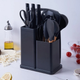 Набір кухонного приладдя 19 предметів Kitchen Set силіконові ЧОРНИЙ - зображення 2