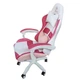 Крісло геймерське Bonro Lady 807 розово-біле - зображення 2