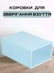 Пластиковий органайзер коробка для зберігання взуття 33х23х14 см Бірюзовий (60107) - зображення 1