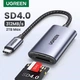 Кардридер USB-C 2 in 1 UGREEN CM401 Card Reader Type-C to SD/TF 4.0 Grey (15251) - изображение 2
