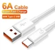 Кабель DK Super Fast Charge 66W / 6A 1m USB на Type-C / USB-C Data Cable для Huawei (OEM) (white) - изображение 7