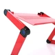 Стол-подставка под ноутбук Aluminium Laptop Table 420x265 красный регулируемый угол наклона столик для работы и учебы (LO-TH_11C) - изображение 2