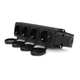 Колодка PiPo PP / SP-4/44 / 16B, 16А, 220-240В, IP44, з заглушкою, із заземленням 4 гнізда, каучук, чорний, Q10 - изображение 3
