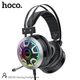 Ігрові навушники Hoco ESD05 (дротові, для ігор, LED підсвітка, AUX 3,5 мм, USB, мікрофон з шумозаглушенням) - Чорний - зображення 3