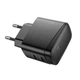 Сетевое зарядное устройство Hoco CS62A (два порта Type-C, мощность 45W, 3.0A, быстрая зарядка) - Черный - изображение 5