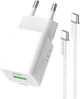 Сетевое зарядное устройство ColorWay GaN Mini 30W PD Port PPS USB (Type-C PD + USB QC3.0) + cable Type-C White (CW-CHS053PDC-WT) - изображение 4