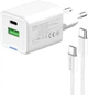 Сетевое зарядное устройство ColorWay GaN Mini 30W PD Port PPS USB (Type-C PD + USB QC3.0) + cable Type-C White (CW-CHS053PDC-WT) - изображение 5