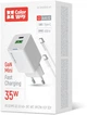 Сетевое зарядное устройство ColorWay GaN Mini 35W PD Port PPS USB (Type-C PD + USB QC3.0) + cable Type-C White (CW-CHS055PDC-WT) - изображение 6