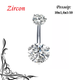 Банан для пирсингу пупка 10х1.6х5/10 CZ Сталь 316L Mr.Piercing - изображение 2