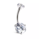 Банан для пирсингу пупка 10х1.6х5/10 CZ Сталь 316L Mr.Piercing - изображение 3