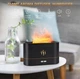 Аромадифузор зволожувач повітря з ефектом вогню та LED підсвічуванням Flame Aroma Diffuser, з резервуаром для ефірної олії, чорний - зображення 3