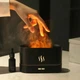 Аромадифузор зволожувач повітря з ефектом вогню та LED підсвічуванням Flame Aroma Diffuser, з резервуаром для ефірної олії, чорний - зображення 9