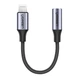 Переходник адаптер для наушников UGREEN US211 Lightning to 3.5 mm 10cm Headphone Jack Adapter Model Grey (30756) - изображение 1