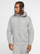 Толстовка на флісі на блискавці чоловіча Nike M Nsw Club Hoodie Fz Bb BV2645-063 XL Сіра (193147702583) - зображення 1