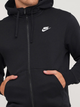 Толстовка на флісі на блискавці чоловіча Nike M Nsw Club Hoodie Fz Bb BV2645-010 S Чорна (193147702361) - зображення 4