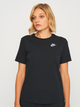 Футболка бавовняна жіноча Nike W Nsw Club Ss Tee DX7902-010 L Чорна (196153998995) - зображення 4