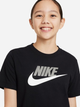 Дитяча футболка для дівчинки Nike K Nsw Tee Futura Hbr FZ5178-010 122-128 см (XS) Чорна (197596880847) - зображення 4