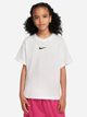 Koszulka dziecięca dla dziewczynki Nike G Nsw Tee Boy Essntl Lbr FZ5539-100 122-128 cm (XS) Biała (197596495614) - obraz 1