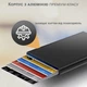 Картхолдер картківниця візитниця кардхолдер для карток GDragon Home з RFID захистом висувним механізмом тримач для банківських дисконтних карток візитівок автодокументів перепустки картотримач кейс кишеньковий алюмінієвий Світло-золотий 125_1_0_5 - зображення 4