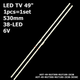 LED подсветка Samsung TV 49" inch 38-led 530mm AOT-49-NU7300-NU7100-2X38-3030C 1шт. - изображение 1