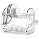 Органайзер-сушилка для посуды Easy Dry 40х26х13 см из металла LS-7821 Silver - изображение 3