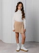 Подростковые шорты-юбка для девочки ARTKNIT Смужка 140-146 см Бежевые (4823093470743) - изображение 3