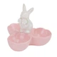 Пашотница с 3 отделами Rabbit with a pink flower 10х10cm керамика - изображение 3