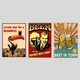 Набір вінтажних пивних постерів у рамках / 3 шт А3 / пивні плакати / beer vintage posters - изображение 1