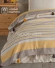 Покривало плетене бавовняне з китичками та гарним геометричним візерунком жовтого гірчичного кольору 220х240 см Moss Home (MH004) - зображення 5