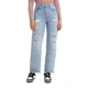Джинси жіночі Levi`s women's ribcage straight ankle jeans 726930166 24-27 Блакитні (5401105452377) - зображення 5