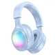 Наушники Bluetooth беспроводные Hoco W48 Focus накладные с подсветкой и слотом под карту памяти Light Blue - изображение 2