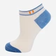Носки женские короткие хлопковые Left&Right (Лівий&Правий) L&R 120 36-38 Белый/Голубой (4823121005374) - изображение 1